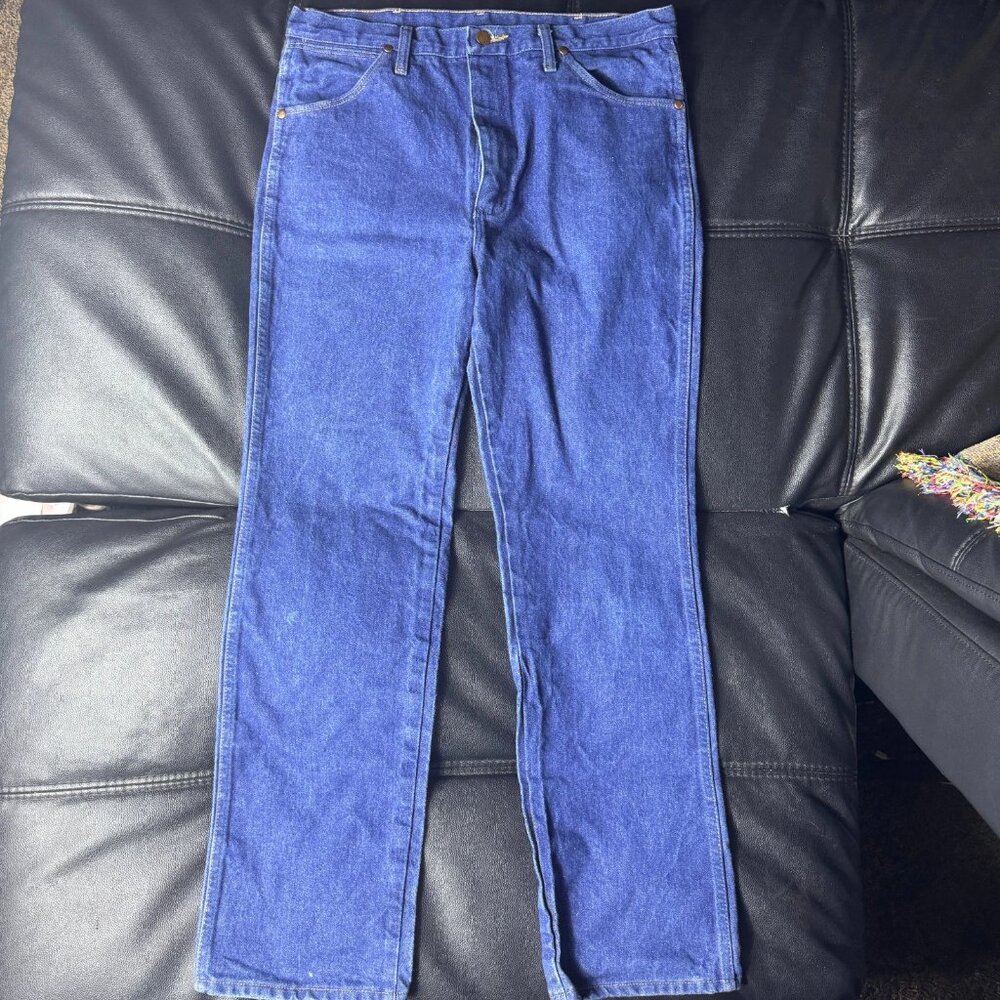 Wrangler Women's Straight Jeans Blue George‎ Strait Cowboy Cut Slim Fit 36x32